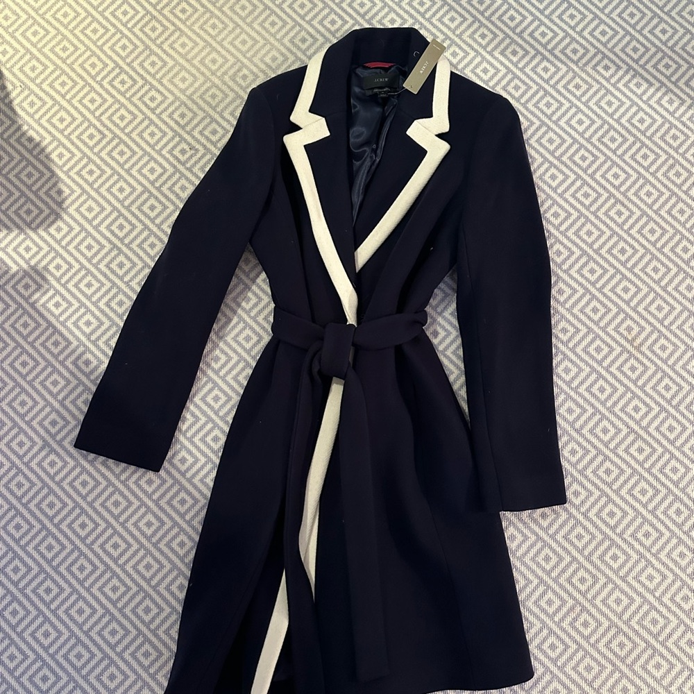 Elegant Black and White Women's Coat